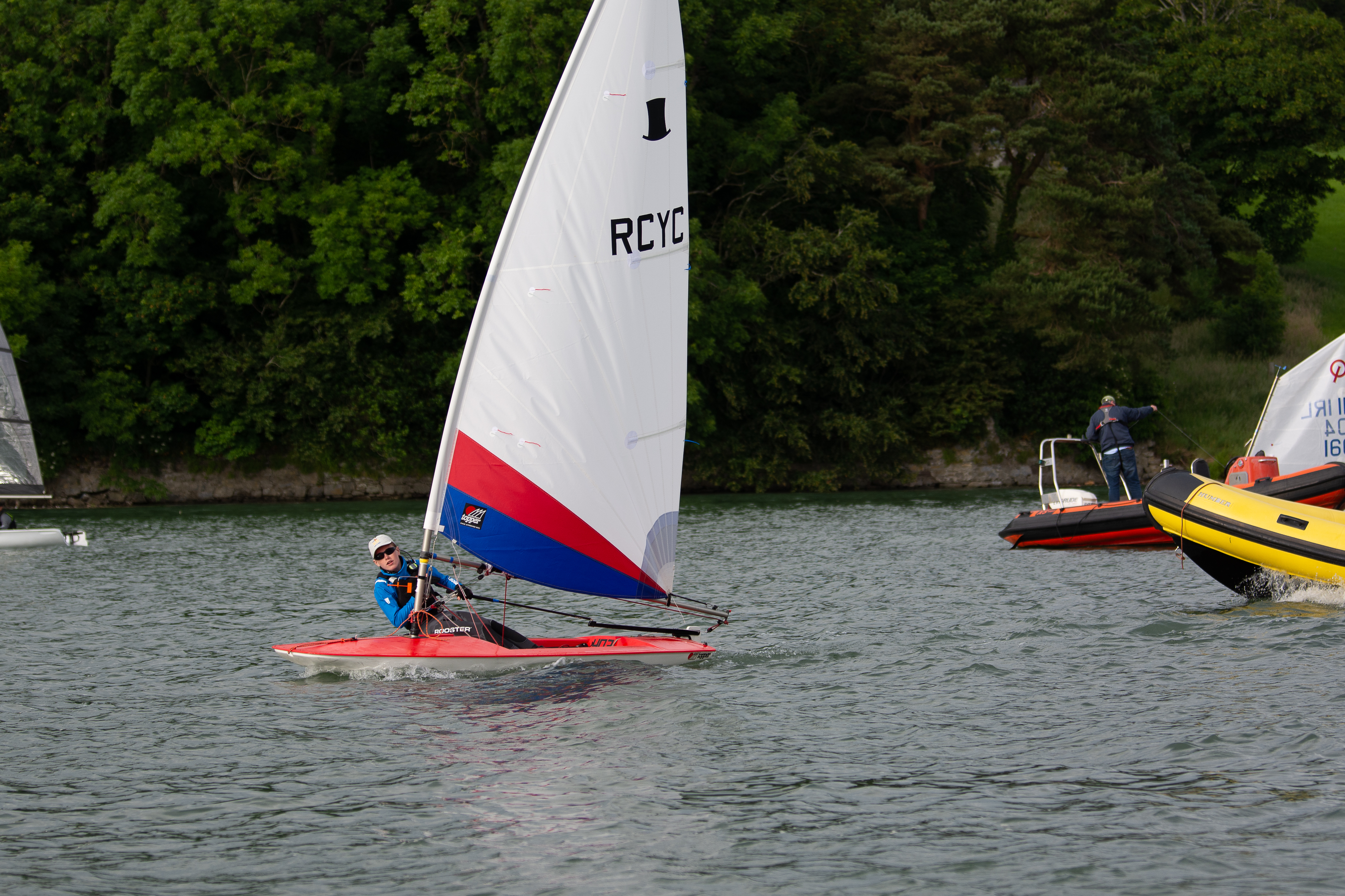 New Topper 6.4 rig racing in the Coolmoor race, Royal Cork Yacht Club 2021.